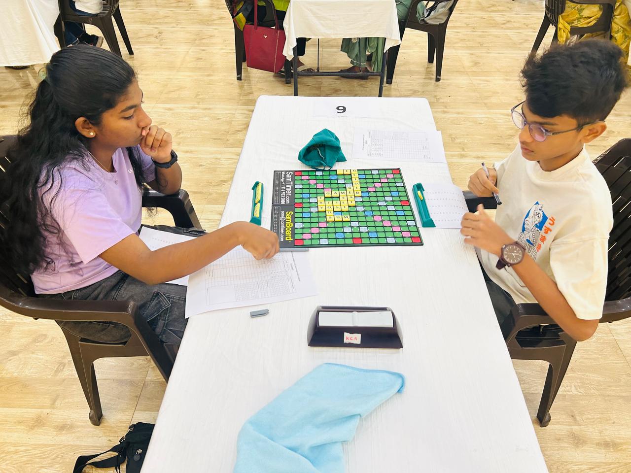 Timed play at table nine